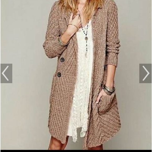 Free People Sweaters - Free People Buttermilk Biscuit Cardi long sweater size small